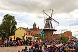 Tulip time festival in Pella, Iowa. Editorial credit: yosmoes815 / Shutterstock.com.