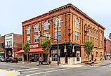 Downtown historic building at corner of Limestone and Frederick Streets in Gaffney. Image credit Nolichuckyjake via Shutterstock