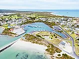Aerial view of Robe, South Australia, Australia.