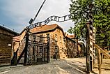Main door, Auschwitz I concentration camp, 