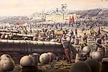 Painting depicting the Battle Of Constantinople.