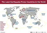 a map showing the countries least prone to earthquakes