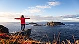 The Atlantic coast of Canada in Newfoundland and Labrador.