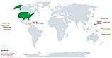 Map of United States including territories. Via Shutterstock / Peter Hermes Furian