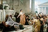 Marc Antony's Oration at Caesar's Funeral, by George Edward Robertson b. 1864, Public Domain, Wikimedia Commons
