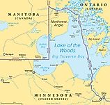 Northwest Angle, political map. 