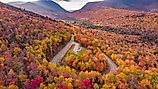 Amazing view of Kancamagus Highway in New Hampshire.