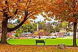 Grant Park in autumn in Galena, Illinois.