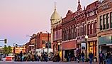 Night view of the historical building in Guthrie. Editorial credit: Kit Leong / Shutterstock.com