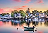 Boats in the water in Portsmouth, New Hampshire.