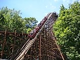 Eight rides make the list of top wooden coasters to give you a freight with The Beast in Mason, Ohio covering 35 acres of woods. Credit: Martin Lewison, CC BY-SA 2.0, via Wikimedia Commons