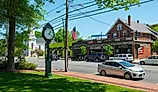 The Main Street in Medfield, Massachusetts. Editorial credit: Wangkun Jia / Shutterstock.com.