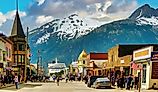 The beautiful downtown area of Skagway, Alaska.
