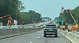 A photo of PA Turnpike reconstruction/widening work in Chester County