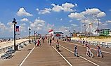 A busy day at the boardwalk in Ocean City, New Jersey