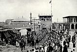 World War 1 in the Middle East. The Union Jack flies over Bagdad as British troops enter the city after its capture from the Ottomans on March 11, 1917.