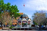 The gazebo in Ocala, Florida is, like many charming small towns, the core of the small town community. Editorial credit: Dennis MacDonald / Shutterstock.com