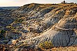 Sunset over the badlands of Makoshika State Park