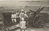Ottoman artillery at Hareira in 1917 to defend against the British advance into Palestine.