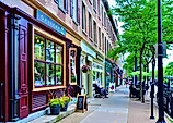 Street view at Skaneateles, New York.