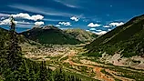 Entering the city of Silverton Colorado on a summer day. 