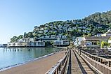 Wooden pier of Sausalito near San Francisco,CA