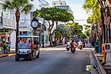 Main Street in Key West, Florida.