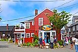 Historic Gallery on Bearskin Neck in downtown Rockport, Massachusetts. Image credit: Wangkun Jia / Shutterstock.com.