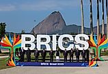 17th BRICS Summit family photograph. Image credit Prime Minister's Office (GODL-India), GODL-India <https://data.gov.in/sites/default/files/Gazette_Notification_OGDL.pdf>, via Wikimedia Commons