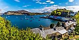 A view over the town of Portree on the Isle of Skye, Scotland. 