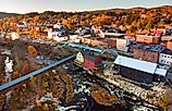 Aerial view of Littleton, New Hampshire.