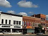 Shops in downtown Bryan, Ohio, Editorial credit: Ritu Manoj Jethani / Shutterstock.com