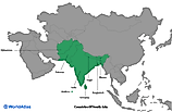 map of south asian countries