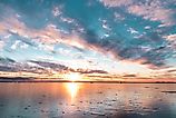 Lake St. Clair at Sunset in Michigan State