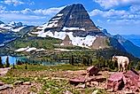 Picturesque rocky peaks of the Glacier National Park, Montana