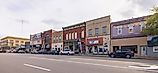 The business district on Ludington Avenue, Ludington, Michigan