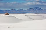 Unusual natural landscapes in White Sands National Park, New Mexico.