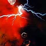 Artist’s rendering of NASA’s Pioneer Venus Large Probe descending through Venus’s atmosphere beneath its parachute. The probe entered the planet’s atmosphere in December 1978.