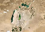 Satellite image of the Aral Sea