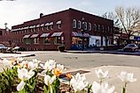 Landscaping design with colorful tulips in Hendersonville, North Carolina. Editorial credit: MILA PARH / Shutterstock.com