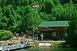 Windigio visitor centre Upper Peninsula of Lake Superior, Isle Royal National Park, Michigan. Credit: Dennis MacDonald/ Shutterstock