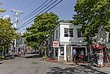 Street view in Edgartown, Massachusetts.