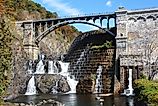 croton dam waterfall new york state reservoir bridge walkway
