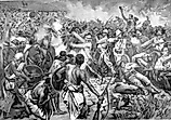 The Battle of Adowa, The Last Rally of General Dabormida. Illustration for The Graphic