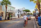 Key West, Florida, United States: Street view of the Main Strip in the Downtown City where all the bars are located.