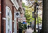 View of Washington Street in Easton, Maryland. Image credit: JE Dean via Shutterstock. 