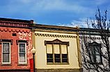 Historic buildings in downtown Corydon, Indiana.