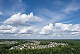 Overhead view of community in Fort Mill, South Carolina.
