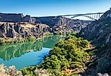 Perrine Bridge over Snake River at Twin Falls, Idaho.