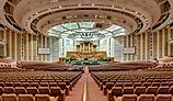 Empty auditorium in The Church of Jesus Christ of Latter Day Saints Conference Center, Salt Lake City